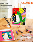 54 Pack Acrylic Paint Set, Acrylic Painting Set with 30 Colors Acrylic Paint, Wooden Easel, Painting Canvas, Paint Brushes, Palette, Art Painting Supplies for Kids Adults Beginner Artists