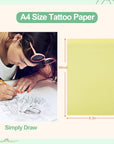 Tattoo Transfer Paper, 100 PCS Tattoo Stencil Paper for Tattooing, 4 Layers Stencil Transfer Paper, A4 Size