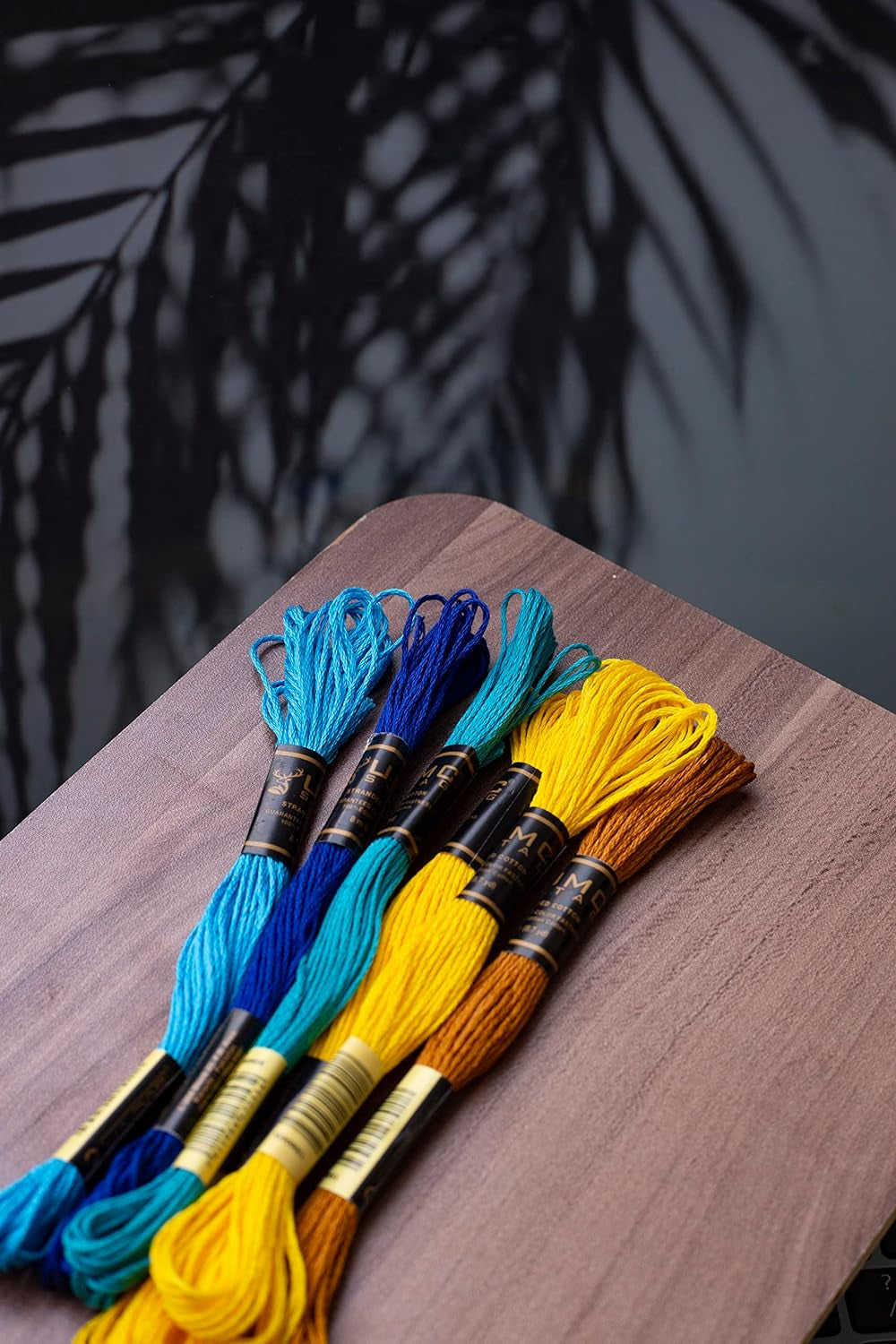 Pack of 12 Premium Embroidery Thread | 100% Egyptian Cotton Premium Skeins | Cross Stitch Embroidery Floss | Oeko TEX Certified Stranded Cotton | (Medium Brown 358)