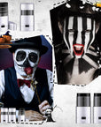 6 Pack Halloween Clown Makeup Black Face Body Paint Makeup Sticks Black Face Foundation Makeup Kit for Clown Skeleton Vampire Skull Cosplay Party