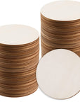 60 Pcs 6 Inch Wood Circles for Crafts Unfinished Wood Circles Wood Rounds Natural round Wooden Disc Cutouts Blank Wood Circle Slices for DIY Crafts, Coaster, Painting, Engraving, Home Decor