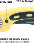 45Mm Rotary Cutter Set with 9 Pack Replacement Rotary Blades Skip Rotary Blades Pinking Rotary Blades for Sewing Fabric Leather Quilting Cutter Paper Perforating Tool