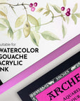 Aquarelle Watercolor Pad, Hot Pressed, 140Lb/300Gsm, 12 Sheet, 9X12 Inch, Watercolor Paper 100% Cotton
