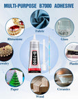 110 Ml B7000 Adhesive Rhinestones Glue for Crafts, B7000 Glue Clear Glue with Glue Spreaders and Dotting Pen Tool, Multipurpose Jewlery Glue for Fabric DIY Craft Makeup Shoes Jewelry Making Nail Art