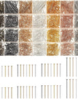 2800 Pieces Headpins for Making Jewelry Flat Head Pins Set 0.63 Inch 0.71 Inch 0.79 Inch 1.18 Inch Jewelry Making Head Pins Mix Beading Pins for DIY Jewelry Making (Multicolor)