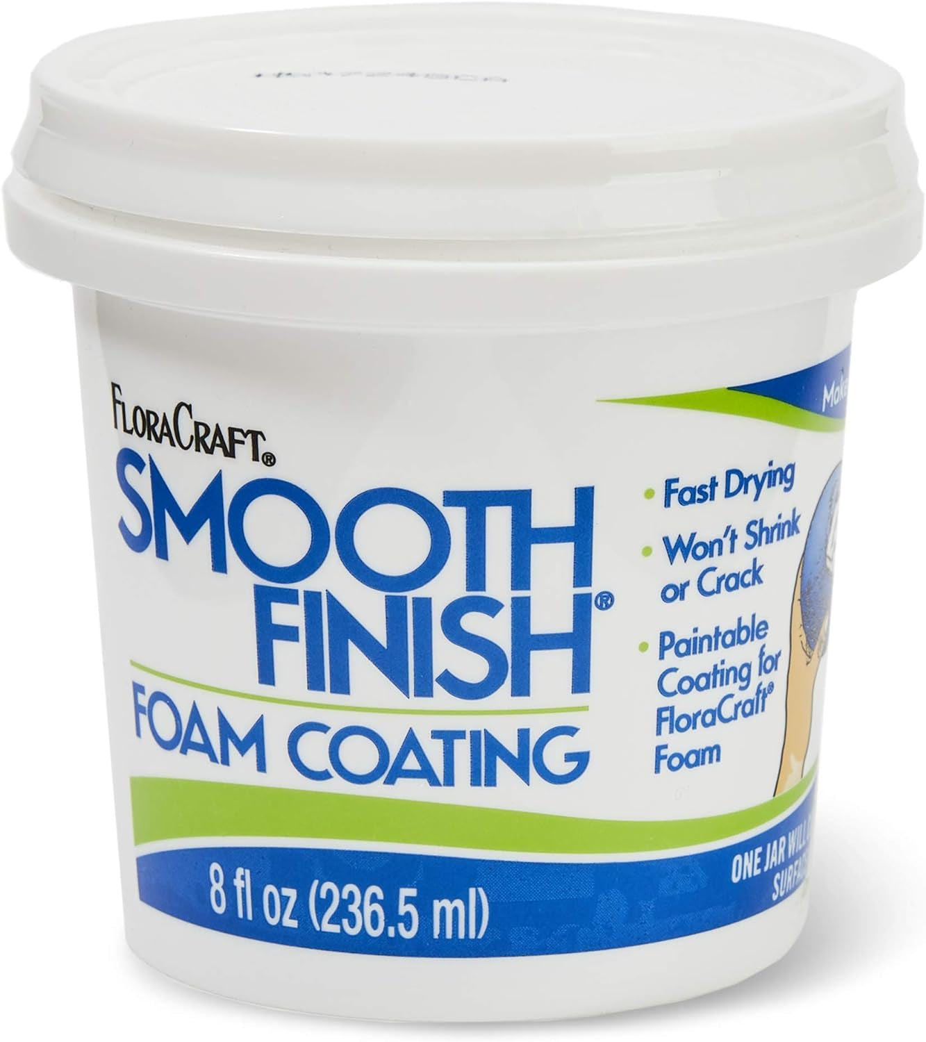 Smooth Finish Paintable Foam Coating 8 Ounce