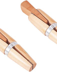 2 Pack Wooden Ring Clamp Valentine Ring Jewelers Holder Benchwork Hand Tool for Polishing Repairing Rings Vice with Wedge Lock Wedge Leather Stone Setting Engraving Jewelry Making Tool