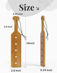 14Inch Bamboo Paddle with Holes, Solid Wood Paddle with Smooth Surface, 1 Pack,1
