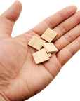 100 Pcs Wood Blank Letter Tiles, 0.8 X 0.7 Inch Unfinished Blank Wood Squares for DIY Craft, Decoration, Laser Engraving Carving