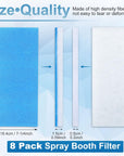 8 Pieces Paint Booth Air Filter Airbrush Booth Filter Spray Booth Replace Filter Booth Paint Booth Filters Spray Booth Filter for Airbrush Booth Spray Booth