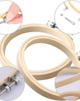 3 Pieces Embroidery Hoops 7/8/10 Inch,Round Bamboo Adjustable Frame Circle Ring Hoops for Embroidery,Cross Stitch,Ornament and Art Craft Sewing