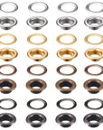 1/4 Inch Grommet Kit 200 Sets Grommets Eyelets with 3 Pieces Install Tool Kit and Box for Shoes Clothes Crafts Bag