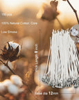100Pcs Cotton Candle Wicks 8'' Pre-Waxed for Candle Making,Candle Diy,Thick Candle Wick with Base