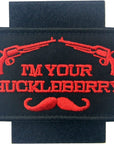I'M Your Huckleberry Patch Embroidered Tactical Applique Army Morale Hook & Loop Emblem, Red