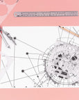 Circle Template Circle round Stencil Templates for Drafting for Office and School Building Formwork Drawings Templates, Large and Small Size, 3 Pack