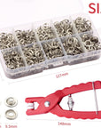 100 Sets of Metal Snaps Buttons,Metal Snap Buttons with Fastener Pliers Tool Kit, Snap Prong for Clothing Leather Sewing.