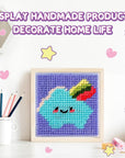 8-In-1 Cross Stitch Kit for Beginners Kids, Includes 8 PCS Plastic Canvas with Pre-Patterns, 13 Colors Threads, Instructions, Embroidery Needles for Beginners Sewing