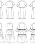 Patterns  Women'S Knee Length Pleated Dress, Sizes 6-14 Sewing Pattern, White