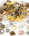 100 Gram Metal Charms for Jewelry Making, Silver & Gold, Bulk Pack for Bracelets, Necklaces, Crafts