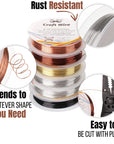 - Beading Wire for Jewelry Making, 24 Gauge, 6 Rolls,19.6 Feet Each, Jewelry Wire, Wire for Jewelry Making, Beading Wire, Crafting Wire, Jewelry Making Wire, Bendable Wire