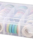 Adjustable 15-Compartment Grid Slot Plastic Storage Box Jewelry Bead Tool for Washi Tape, Art Supplies and Sticker Container Organizer Case