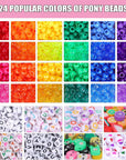 4070Pcs Pony Beads for Friendship Bracelets, 24 Colors Kandi Beads Set, Included Letter Beads, Heart Beads, Polymer Clay Beads, Bracelet Making Kit for Necklace Jewelry Making and Craft Gifts