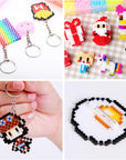 9Pcs 5Mm Large Square Fuse Beads Pegboards Plastic Beads Boards with Ironing Paper, Beads Tweezers for Kids Craft Beads