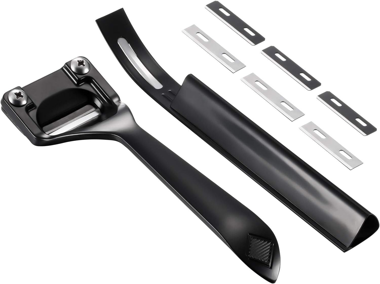 Metal Leather Skiver and Safety Beveler DIY Cutting Tool Kits with 6 Pieces Skiver Blades for Leather Craft DIY and Leather Making