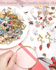 500Pcs Charms Bulk Wholesale Assorted Gold Plated Enamel Pendants Earring for Bracelet Necklace DIY Jewelry Making Craft Supplies