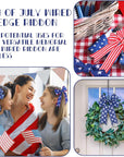4 Rolls Patriotic Day Wired Ribbon 20 Yard 4Th of July Red White Blue Decorative Ribbon American Patriotic Day Edge Ribbons for Independence Day Bows DIY Wreath Making Crafts Memorial Day