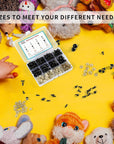 260PCS Plastic Safety Eyes with Washers, 6-18 Mm, 8 Sizes Safety Eyes for Crochet Crafts, DIY Crafts, Stuffed Animals