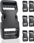6PCS Plastic Buckles for Straps 1 Inch - Side Release Buckle, Sewing Clips for Dog Collar