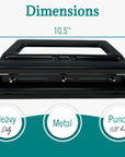 Heavy Duty 3 Hole Punch Heavy Duty Adjustable 3 Hole Punch 30 Sheet Capacity Hole Puncher Black Metal Hole Puncher 3 Ring