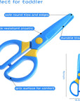 Plastic Safety Scissors, Toddlers Training Scissors, Pre-School Training Scissors and Offices Scissors Kids Paper-Cut (3Pcs &Paper Cutting)