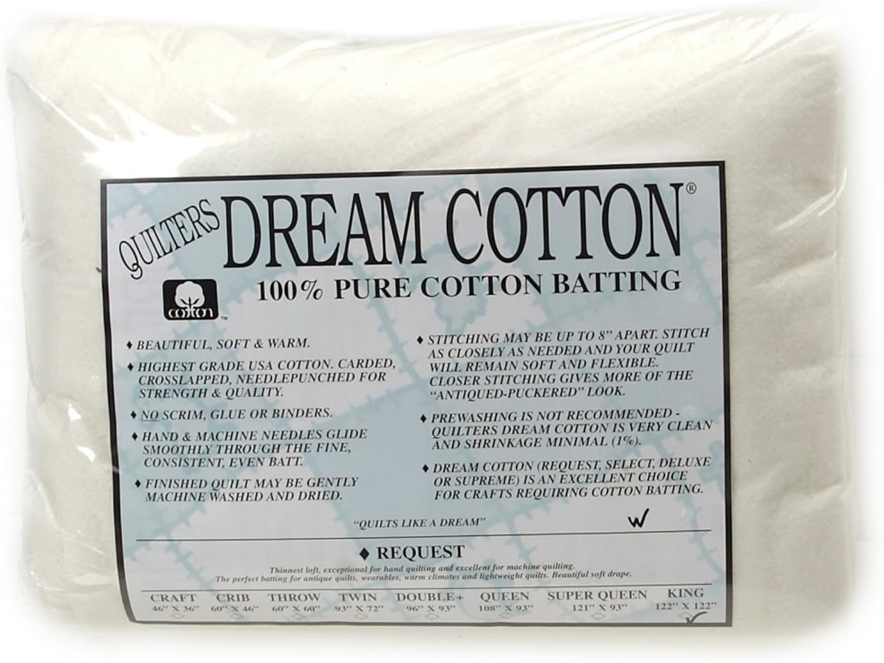 Quilter'S Dream White Cotton White Request Batting (120In X 122In) King