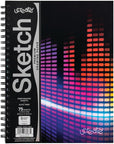 Fashion Poly Sketch Book, Neon Squiggles, 6" X 9", 1 Count