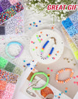 20,000 Pcs Clay Beads Bracelet Making Kit, 160 Colors Polymer Beads Spacer Heishi Beads, Jewelry Kit with Charms Elastic Strings, DIY Crafts Gift