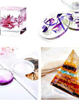 Resin Molds Silicone Kit 20Pcs,Epoxy Resin Molds Including Sphere,Cube,Pyramid,Square,Round, Used for Create Art,Diy,Ash Trays,Coasters,Candles.Bonus Decorative Sequins and the Complete Set Tools