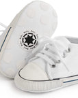 Unisex Baby Boys Girls High Top Sneaker Soft Anti-Slip Sole Newborn Infant First Walkers Canvas Denim Shoes