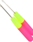2Pcs Latch Hook Tool, Latch Hook Crochet Needle for Micro Braids, Hair Extension, Feather and Carpet