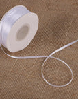 200 Yards 1/8 Inch White Satin Ribbon, Thin White Ribbon Double Faced Satin Ribbon for Gift Wrapping Wedding Party Decoration Bouquet Crafting