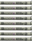 Pigma Micron Drawing Pens 02 Black Ink, Line Width 0.3Mm - 8 Pack of Micron 02 Black