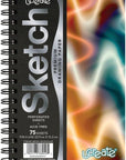 Fashion Poly Sketch Book, Neon Squiggles, 6" X 9", 1 Count