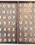 592 Pieces 1/2 Inch Mini Wooden Alphabet Letters and Unfinished Wood Numbers with Rustic Storage Tray for Scrapbooking DIY Crafts Homemade Gifts