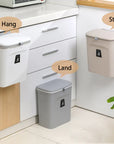 7/9L Hanging Trash Can With Lid