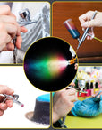 Airbrush Quick Release Coupling Adapter Kit Spray Gun Disconnect Adapter Set with 1/8 Inch 5 Male and Female Connectors and 1/8 Inch BSP Male and Female Connection with Adjustable Control Valve