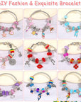 180 Pieces DIY Charm Bracelet Making Kit for Girls 8-12, Jewelry Making Kit for Girls with Bracelet Making Beads, Snake Chains for Girls Christmas Gift, Arts and Crafts