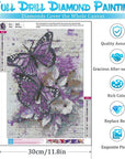 6 Pack Diamond Painting Kits - 5D Diamond Art Kits Full Drill Diamond Painting Kits for Adults Kids Beginners, DIY Butterfly Hummingbird Flowers Diamond Painting Packs Home Wall Decor 11.8X15.7Inch