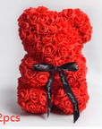 Valentine's Day Gift Rose Bear Eternal Flower Rose Teddy Bear PE Foam Bear 25cm Valentines Day