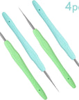 4 Pieces Dreadlock Crochet Hooks Tool 0.5Mm 0.75Mm Dreadlock Crochet Needle Tools for Braid Hair Weaving Locs Craft